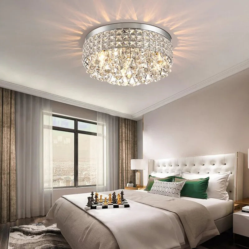 plafonnier en cristal design nordique moderne pour intérieur élégant - vue 6 sur 8