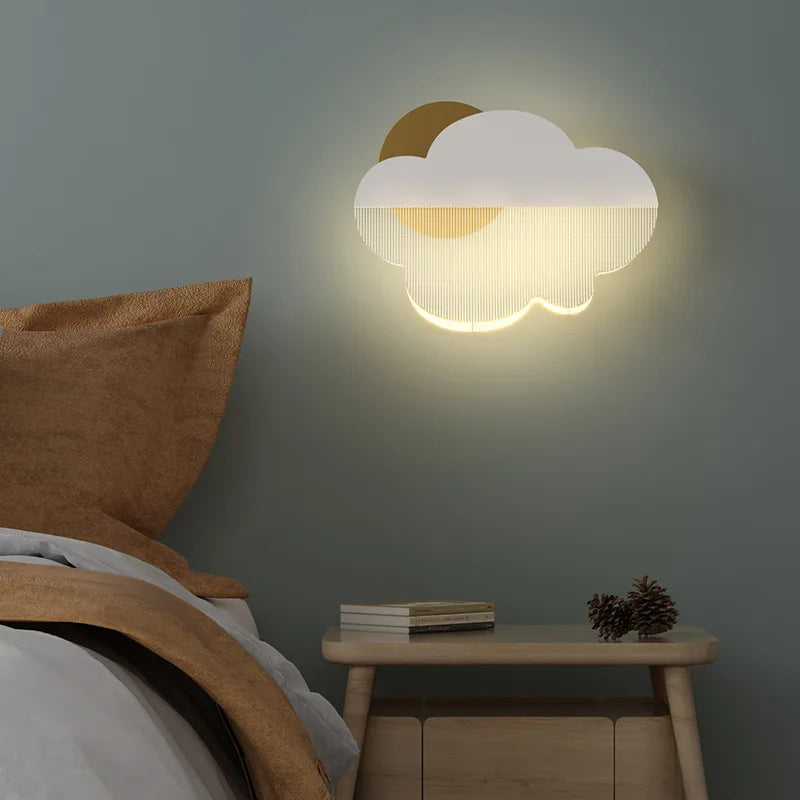 applique murale led en acrylique forme nuage pour chambre d'enfant - vue 4 sur 7