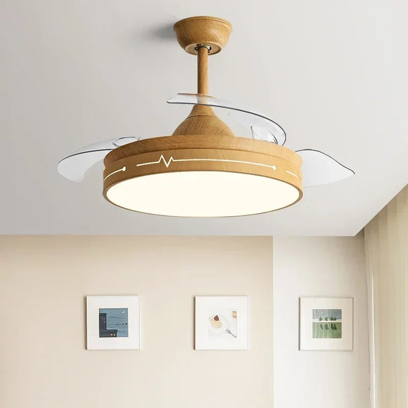 ventilateur de plafond avec lumière et contrôle caché moteur dc - vue 4 sur 12