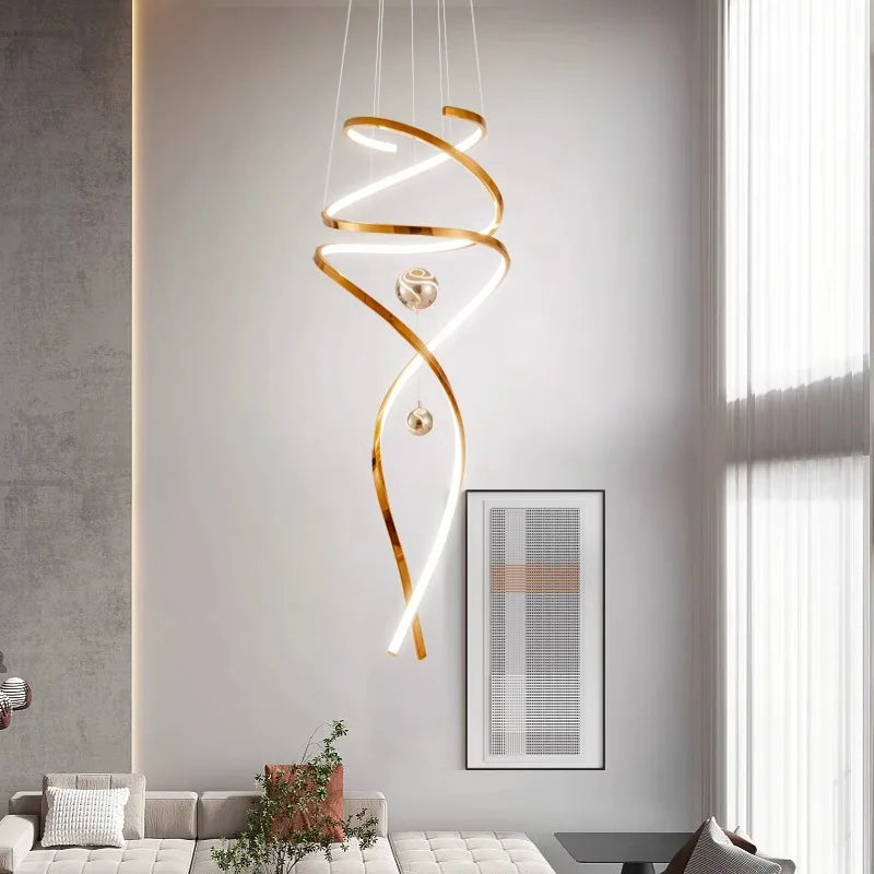lustre suspension nordique pour éclairage intérieur salon - vue 4 sur 9