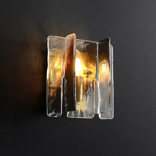 Elegante Wandleuchte aus Glas und Kupfer im nordischen Design - vue 4 sur 7