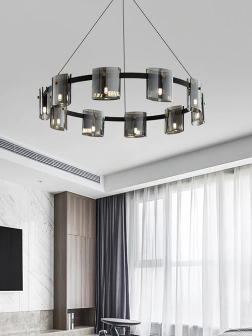 Moderner Glaskronleuchter für elegantes Designlicht - vue 2 sur 14