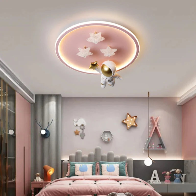 plafonnier moderne astronaute lampe créative pour enfants