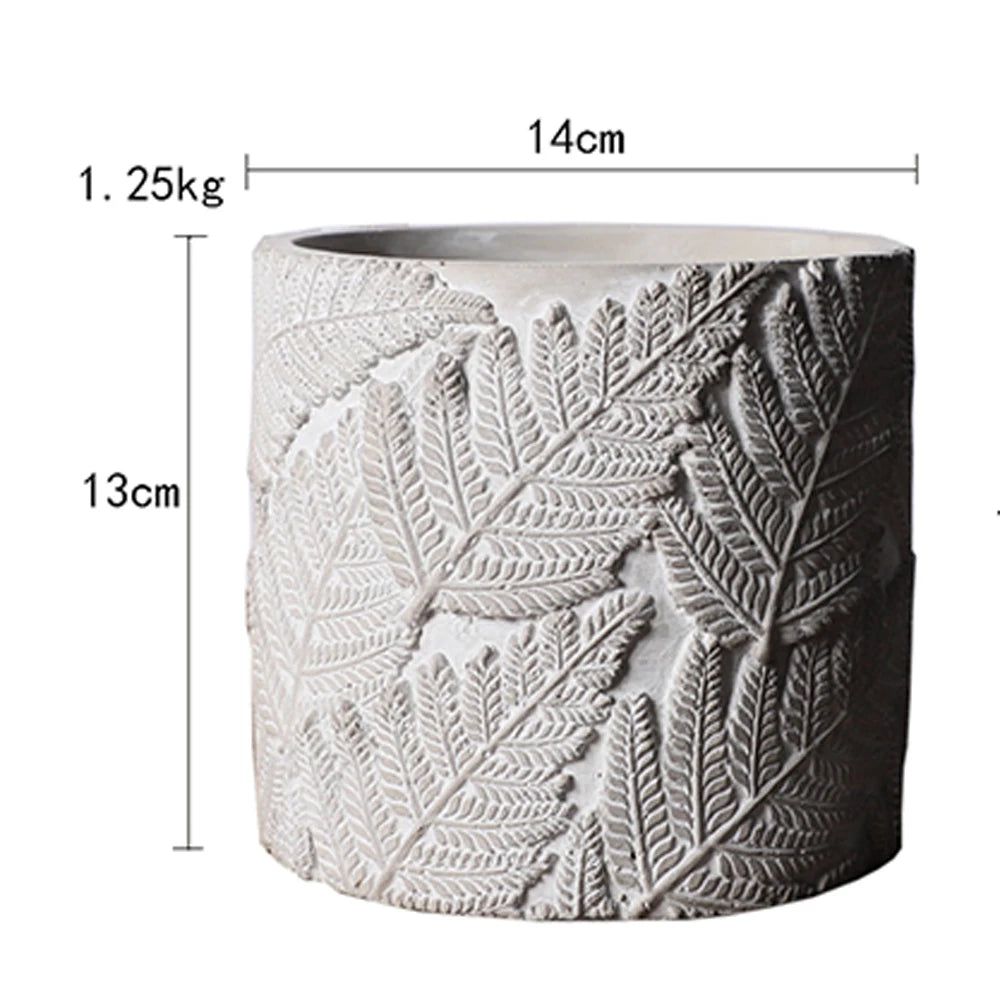 moule silicone pot fleurs béton motif vintage grand format