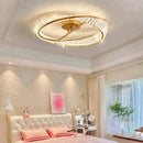 Moderne dimmbare LED-Deckenleuchte mit Kristallringen