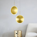 lampe led ronde art déco en métal avec fil réglable