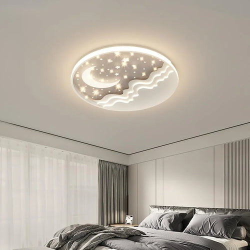 Modern Circular LED Chandelier Installed On The Ceiling, Interior Bedroom, Living Room Decorative Light, Creative Lighting - vue 4 sur 16