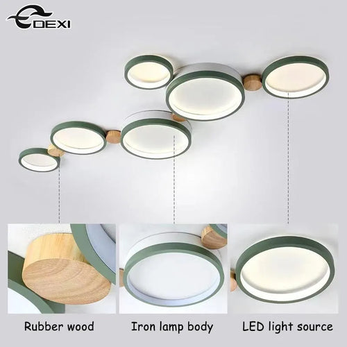 Nordischer LED-Kronleuchter für Wohnzimmer, Café, Balkon, Garderobe - vue 7 sur 25