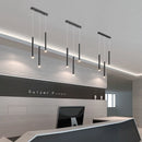 Moderne LED-Pendelleuchte aus schwarzem Eisen mit 8 Köpfen