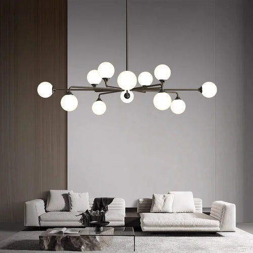 lustre moderne en verre suspendu pour décoration maison