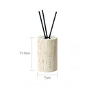 ensemble accessoires salle de bain en travertin beige naturel