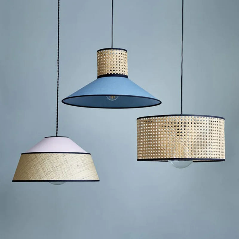 lampes suspendues en bambou japonais style nordique simple et créatif - vue 2 sur 8