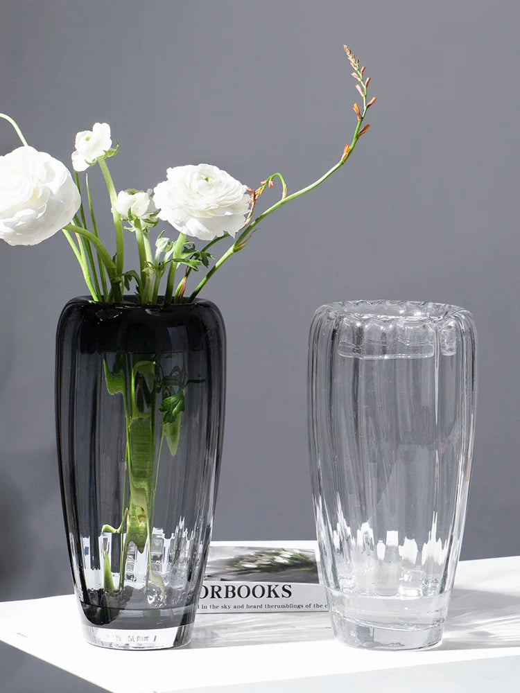 vase en verre pour arrangement floral et décoration élégante - vue 3 sur 10