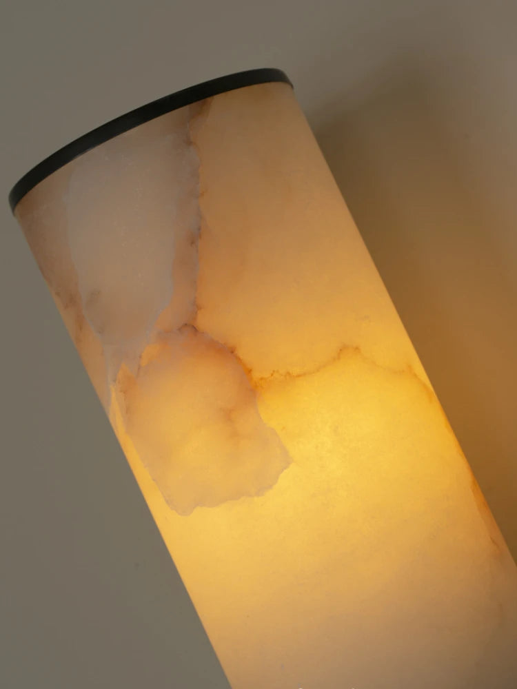 applique murale led minimaliste moderne en marbre naturel - vue 6 sur 10
