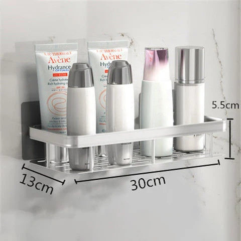 etagère murale de rangement sans perçage pour shampoing et maquillage - vue 9 sur 10