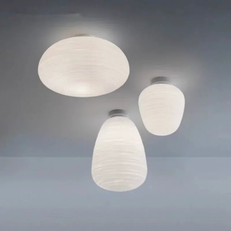 suspension led en verre style japonais moderne pour intérieur élégant - vue 5 sur 14