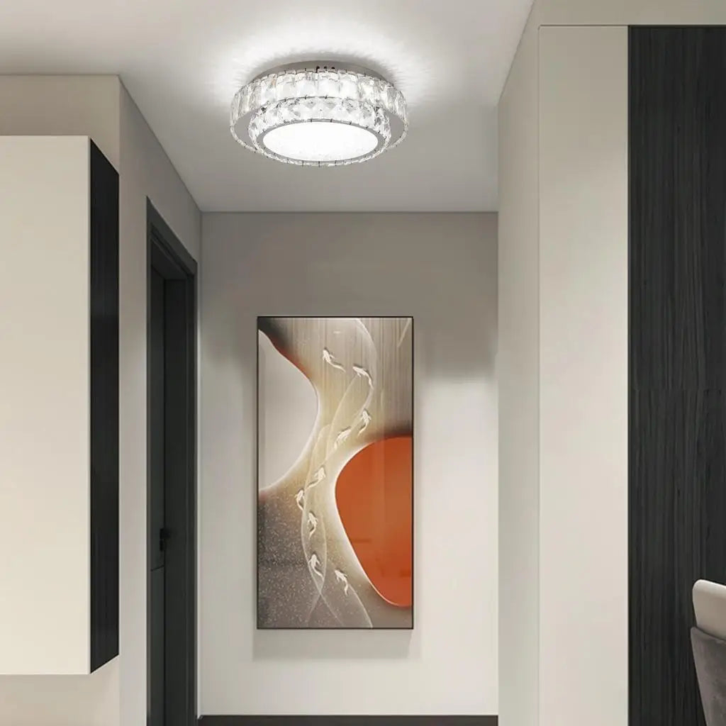 plafonnier led en cristal nordique moderne pour intérieur - vue 3 sur 8