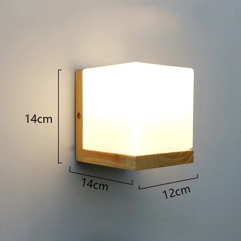 LED-Wandleuchte aus Holz mit nordischem Pflanzengefäß - vue 22 sur 23