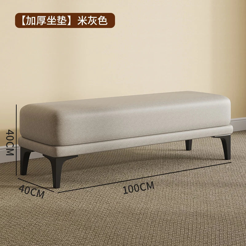 tabouret en velours moderne nordique pouf unique et peu encombrant - vue 21 sur 24