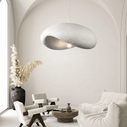 Suspension Style japonais Style Wabi Sabi Restaurant modèle chambre ligne blanc E27 nordique Simple forme chambre