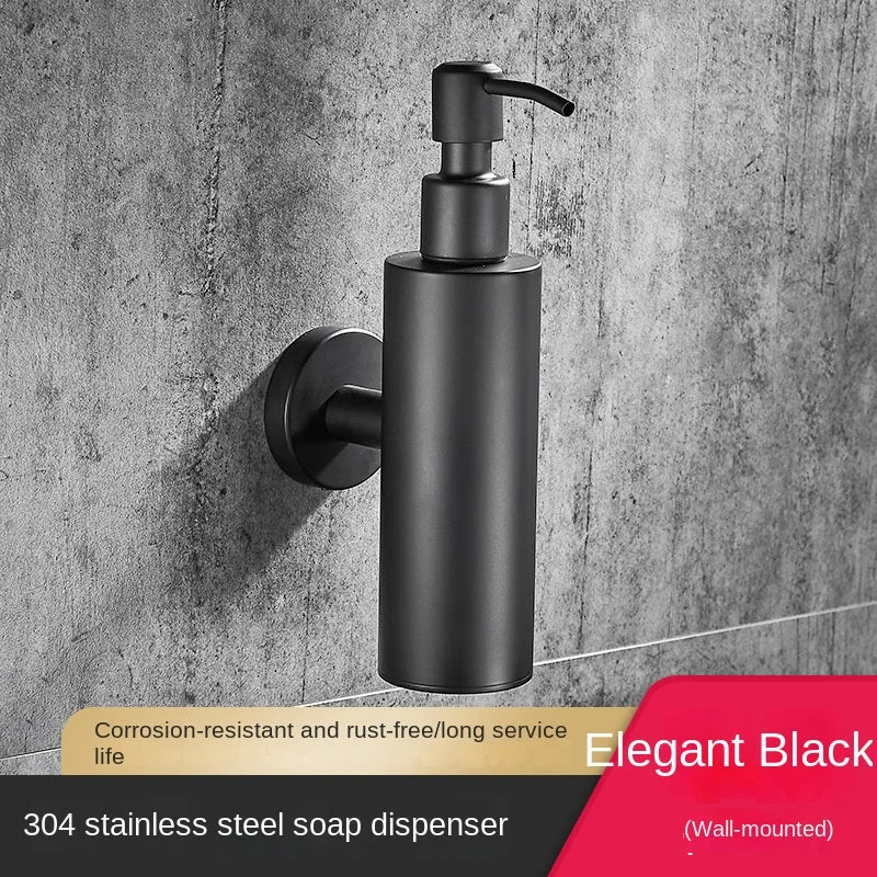 distributeur de savon mural en acier inoxydable 200 ml accessoires salle de bain - vue 20 sur 21