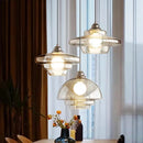 suspension rétro en verre plaqué pour décoration moderne