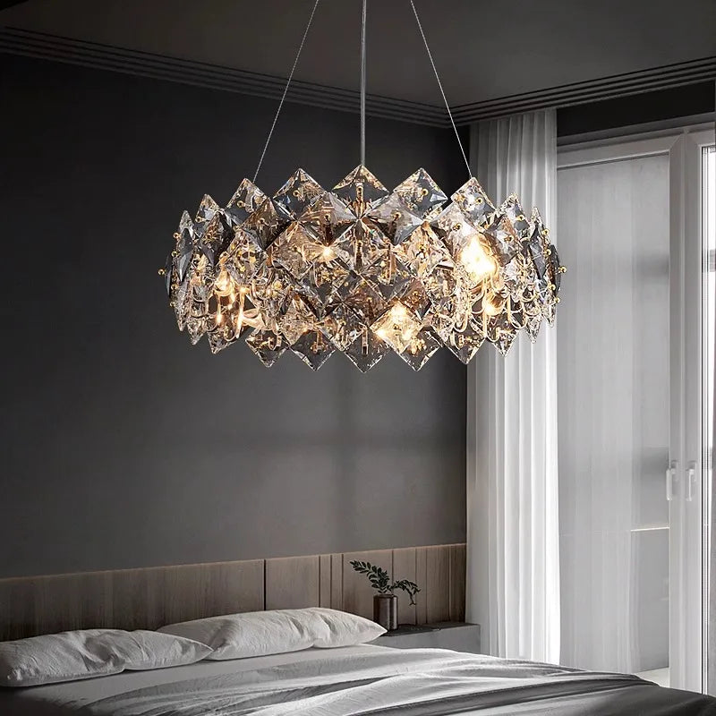 lustre en cristal design minimaliste pour un intérieur élégant - vue 5 sur 8