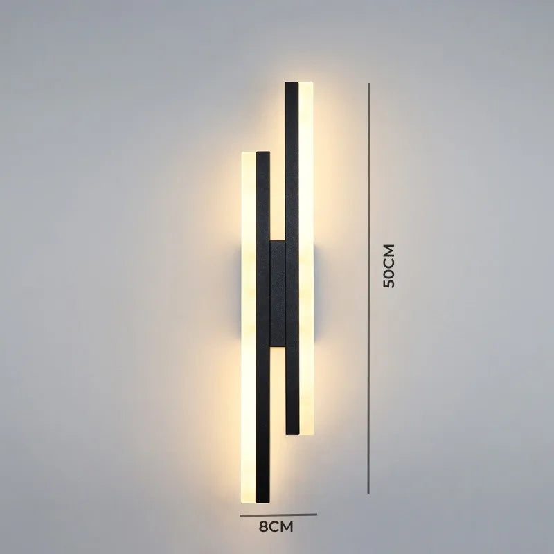 applique murale led verticale de luxe à deux têtes moderne - vue 6 sur 8