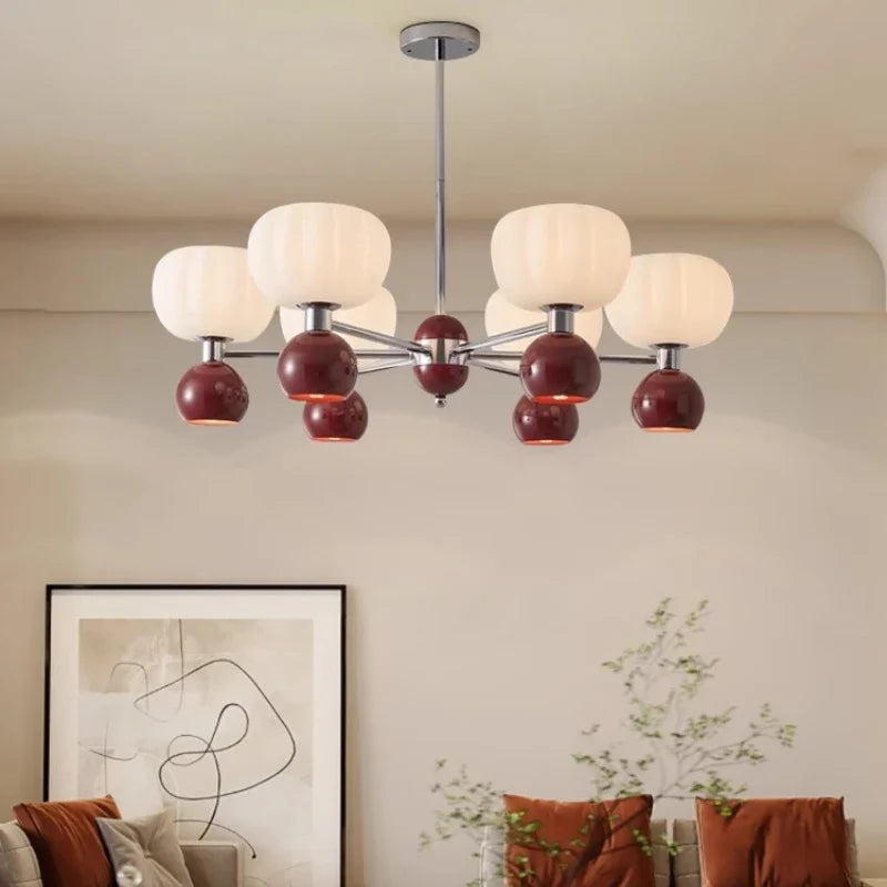 lustre décoratif acrylique avec abat-jour suspendu créatif - vue 3 sur 14