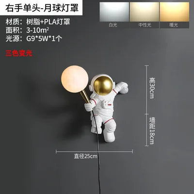 applique murale astronaute décoration chambre enfant créative - vue 12 sur 21