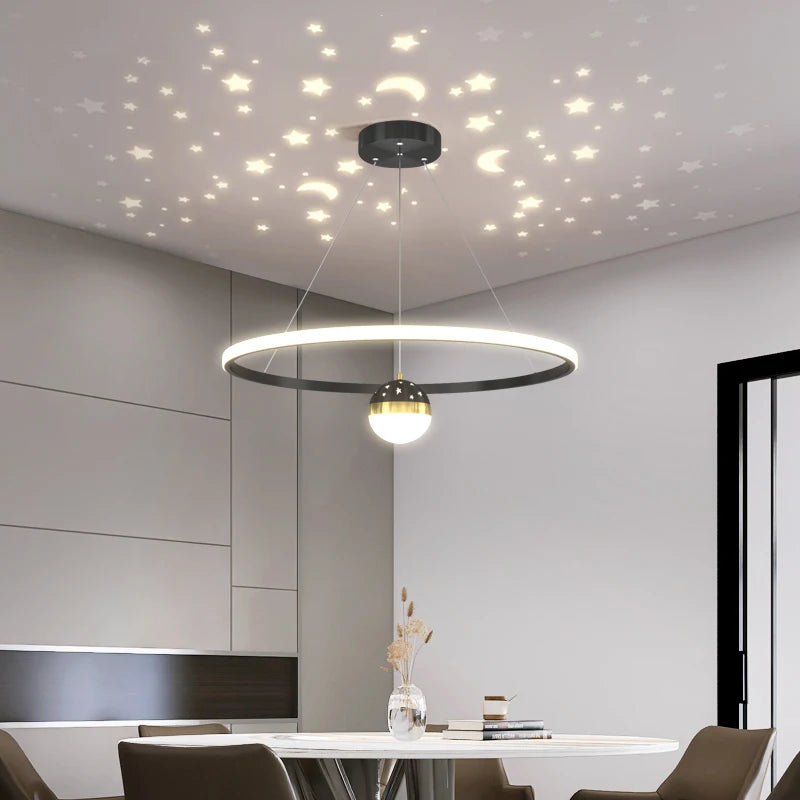 suspension design ronde en led pour décoration moderne - vue 4 sur 12