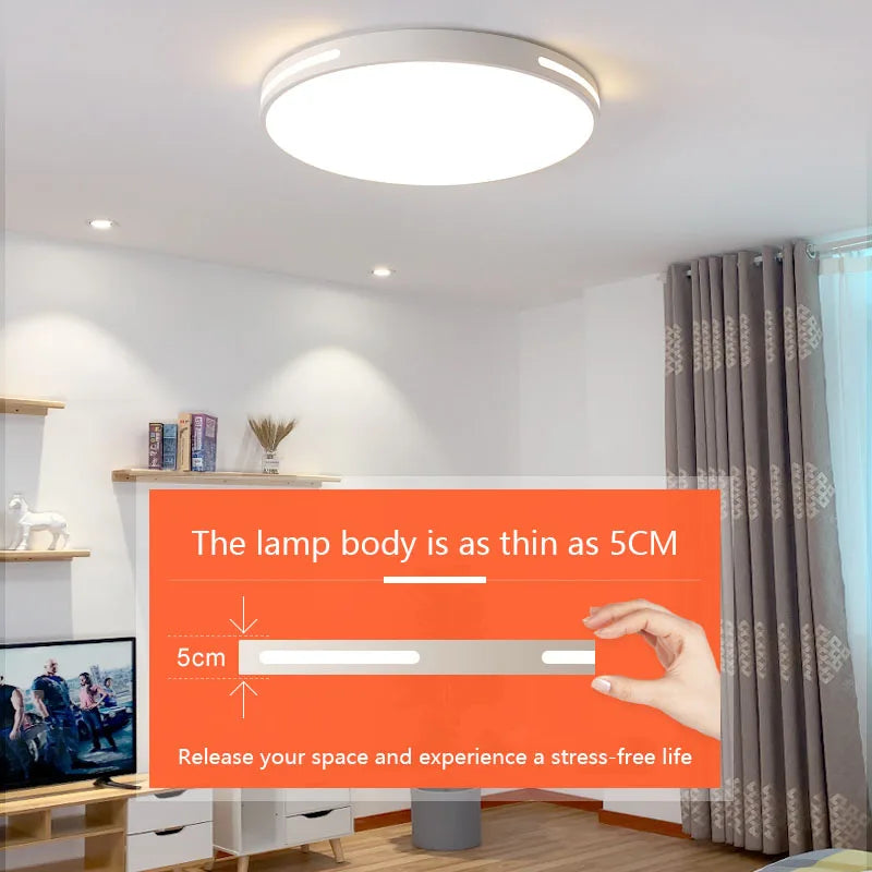 plafonnier led ultra mince design moderne pour intérieur - vue 5 sur 28