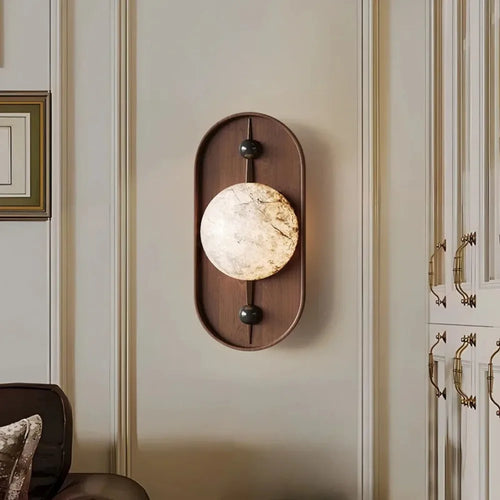 LED-Wandleuchte im Retro-Design aus Marmor für moderne Einrichtung - vue 6 sur 7