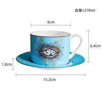 Tasse à café porcelaine motif animal doré décoratif