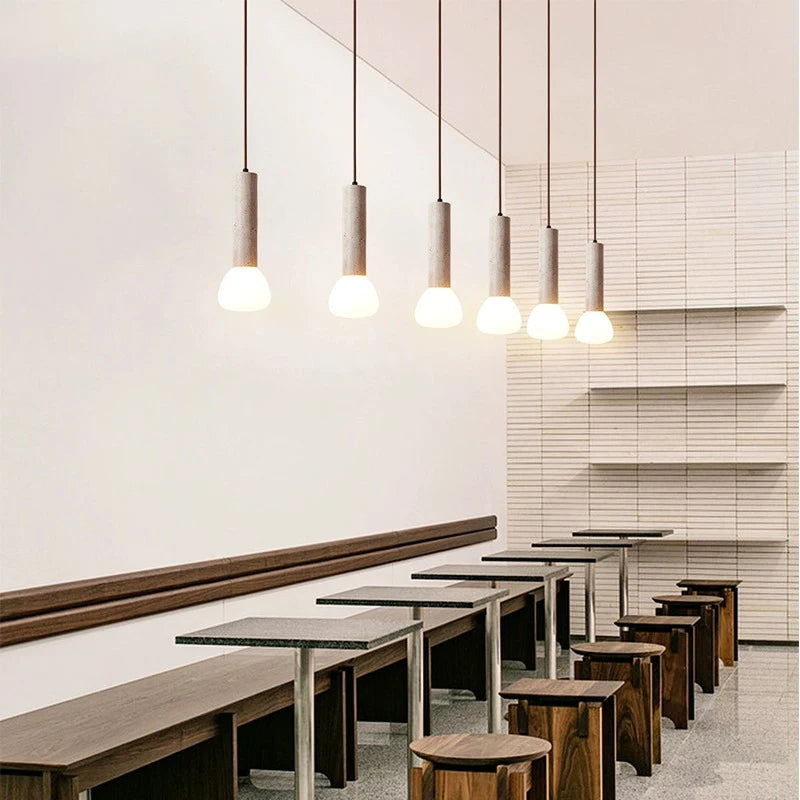 lustre style nordique led petite lumière longue ligne - vue 6 sur 6