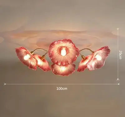 Moderner Glas-Kronleuchter Lotusblüte Design mit LED-Beleuchtung