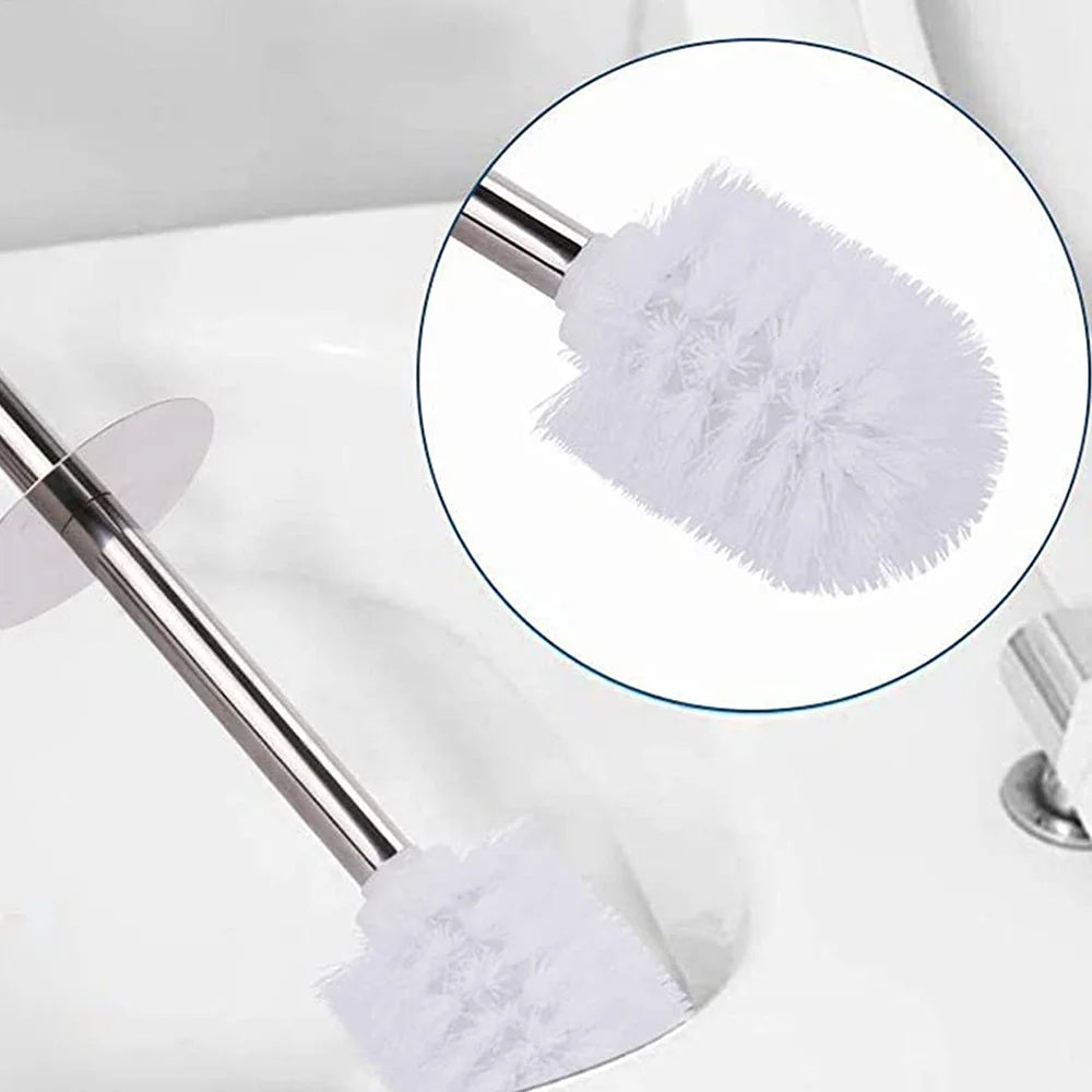 brosse et support de nettoyage en acier inoxydable pour salle de bain - vue 7 sur 6