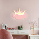 applique murale couronne pour chambre d'enfant avec télécommande