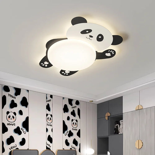 Niedliche Panda-Deckenleuchte für modernes, minimalistisches Kinderzimmer - vue 5 sur 7
