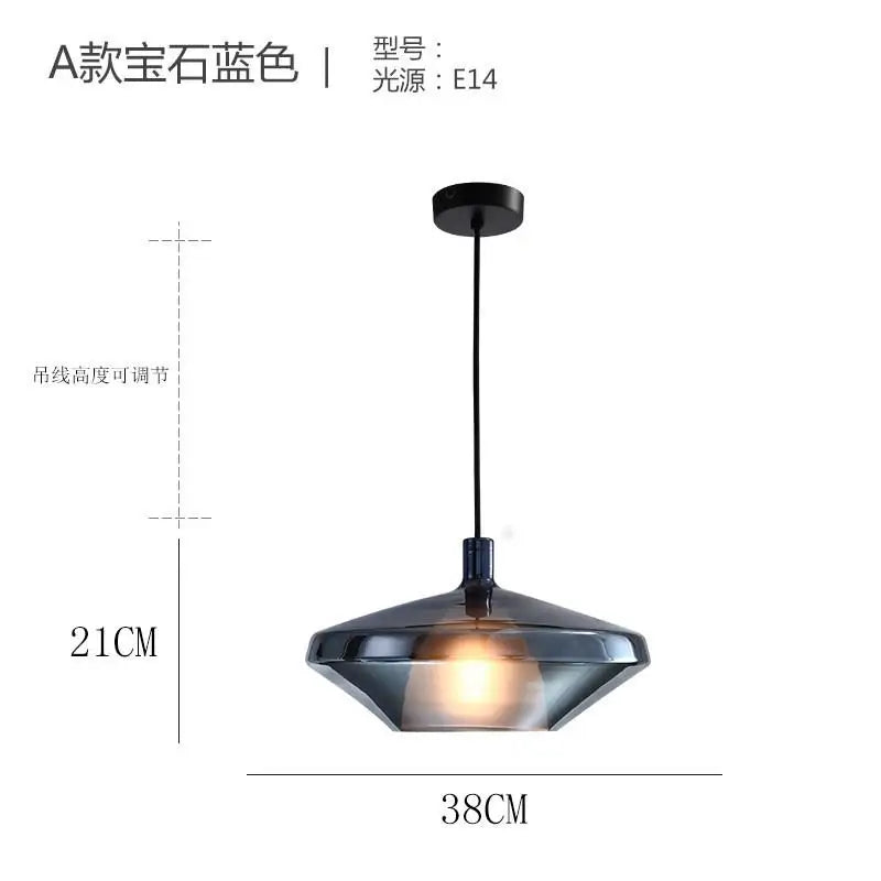 suspension en verre nordique créative pour intérieur moderne - vue 14 sur 13