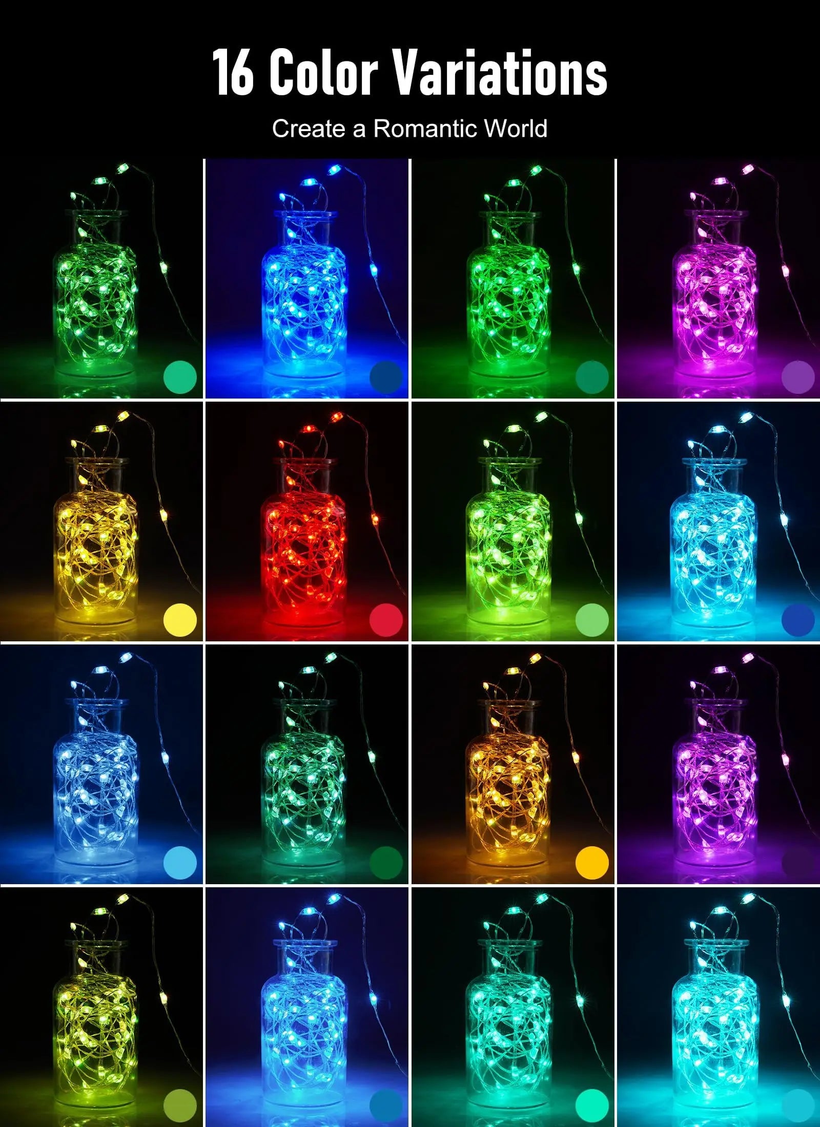 guirlande lumineuse à led avec télécommande pour fêtes et événements - vue 3 sur 6