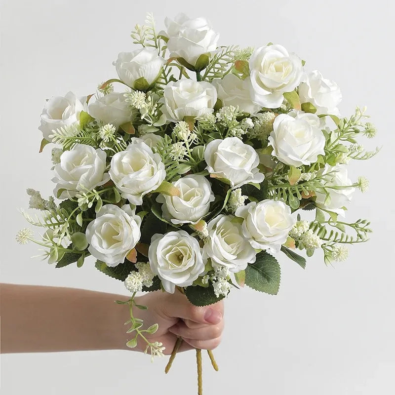 bouquet de pivoines artificielles pour mariage et décoration intérieure - vue 2 sur 15