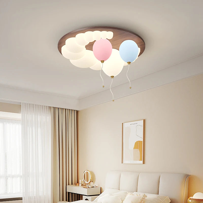 plafonnier ballon style chinois éclairage intérieur carte lune - vue 3 sur 7