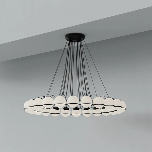 Minimalistischer Glas-Kronleuchter für elegante Inneneinrichtung - vue 2 sur 12