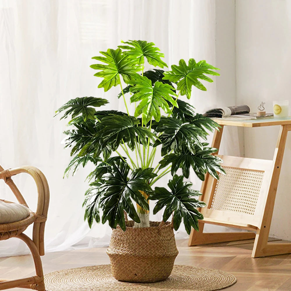 grande plante tropicale fausse feuille de bananier pour décoration intérieure et extérieure - vue 4 sur 8
