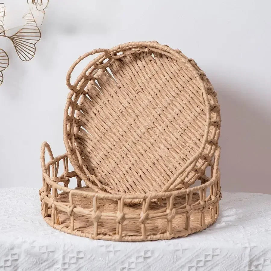 panier à fruits en osier tissé pour décoration et rangement - vue 3 sur 8
