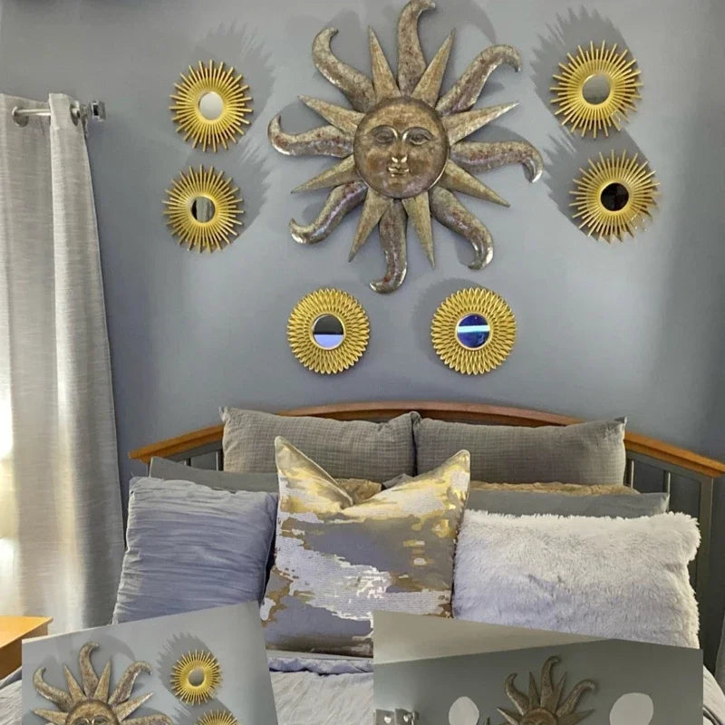 lot de 3 miroirs décoratifs en forme de tournesol pour décoration intérieure - vue 5 sur 7