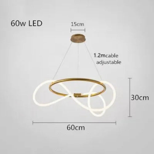 lustre design nordique à led intensité variable pour intérieur