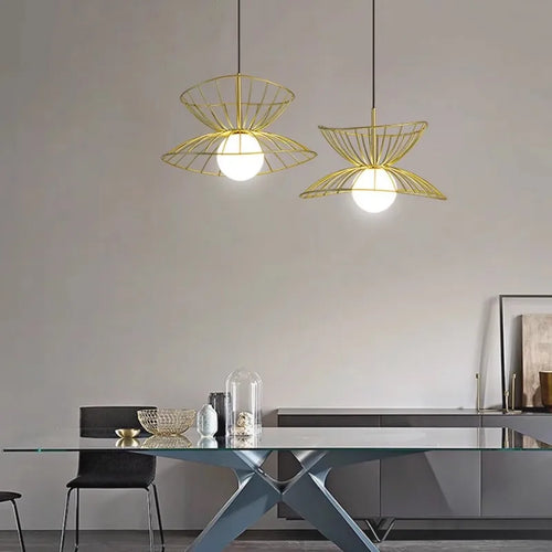 Design-Pendelleuchte aus Metall mit verstellbarem Kabel und LED - vue 6 sur 8