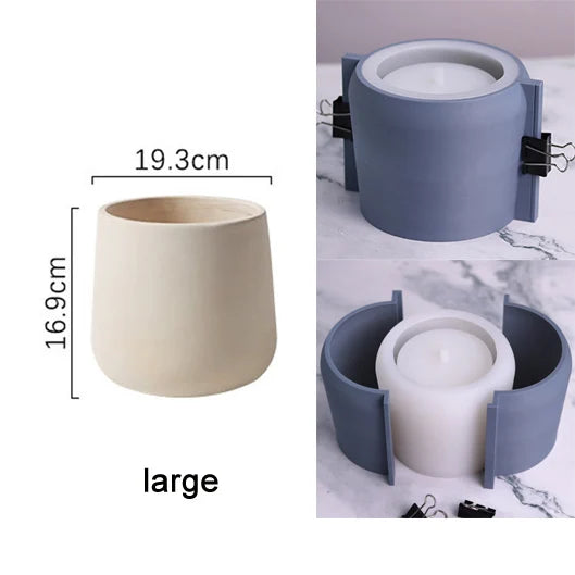 Large Size Planter Pot Mold Concrete  Planter Pot Silicone Molds DIY Clay Plaster Mold Creative Flower Pot Silicon Molds